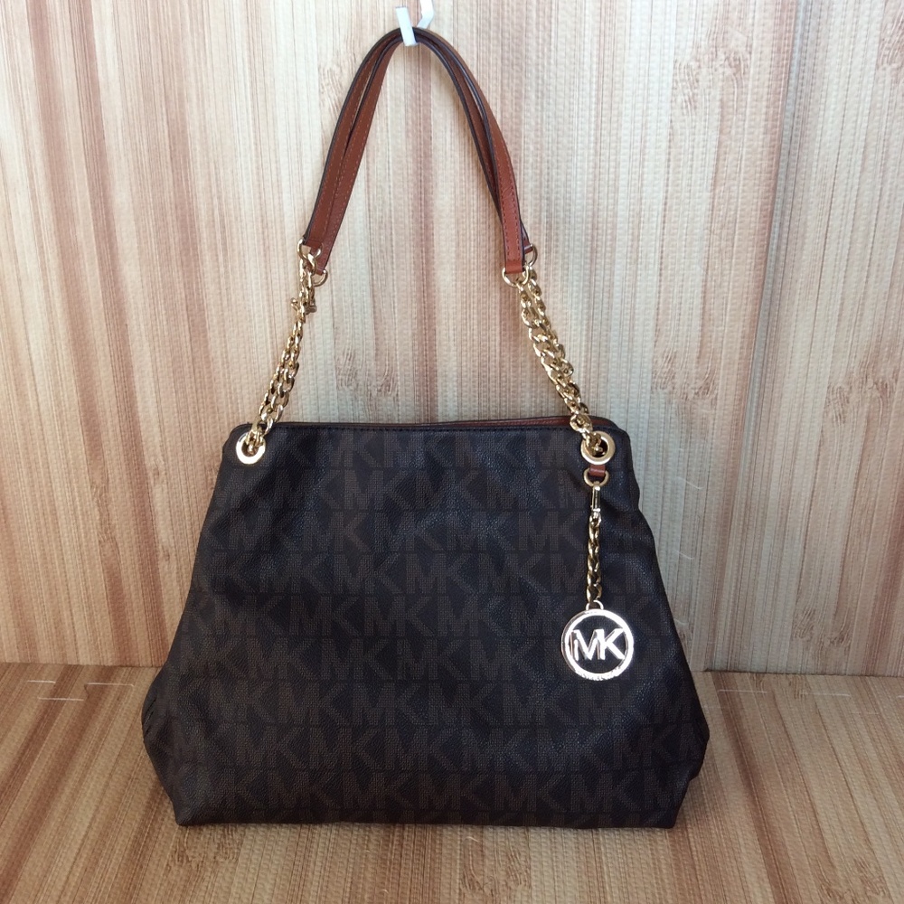 Michael Kors Brown Signature MK Shoulder Bag